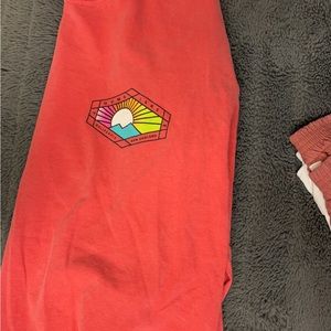 salmon colored long sleeve